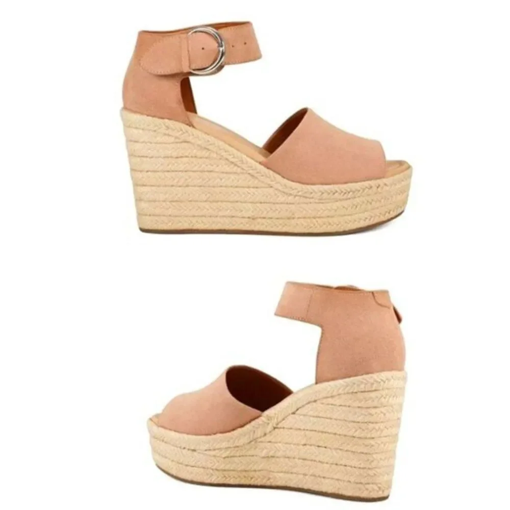 Nine West Women's Espadrille Wedge Sandals‎ Strappy Party Brown Size 9.5 NEW $79